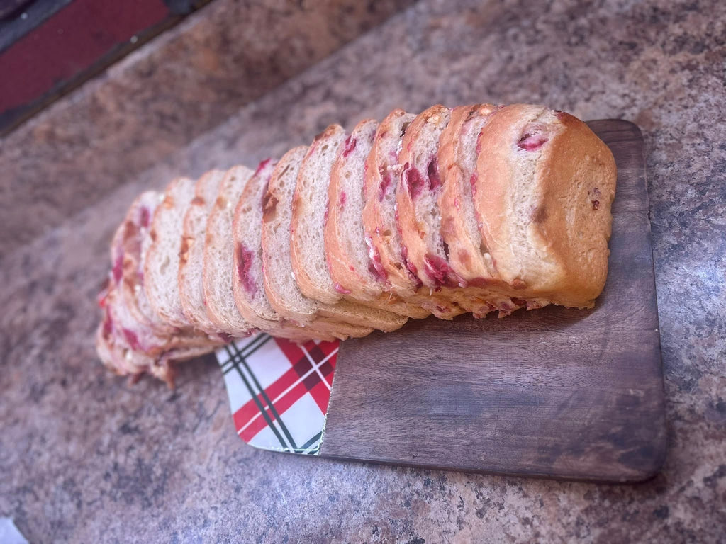 Raspberry White Chocolate Sourdough Sandwhich Bread